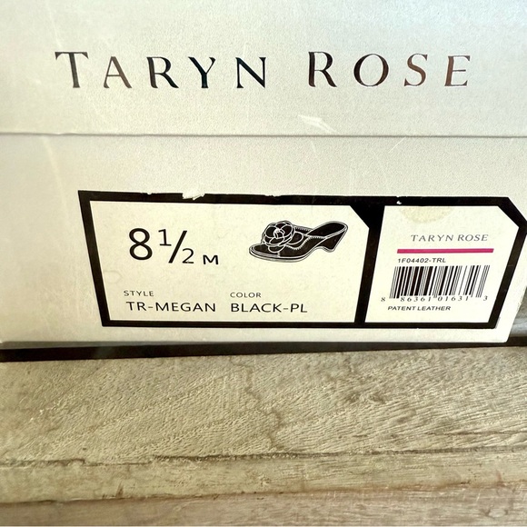 NEW Taryn Rose TR-MEGAN Black Patent Leather Women's Wedge Slip On Shoes 8 1/2 M - Picture 3 of 16